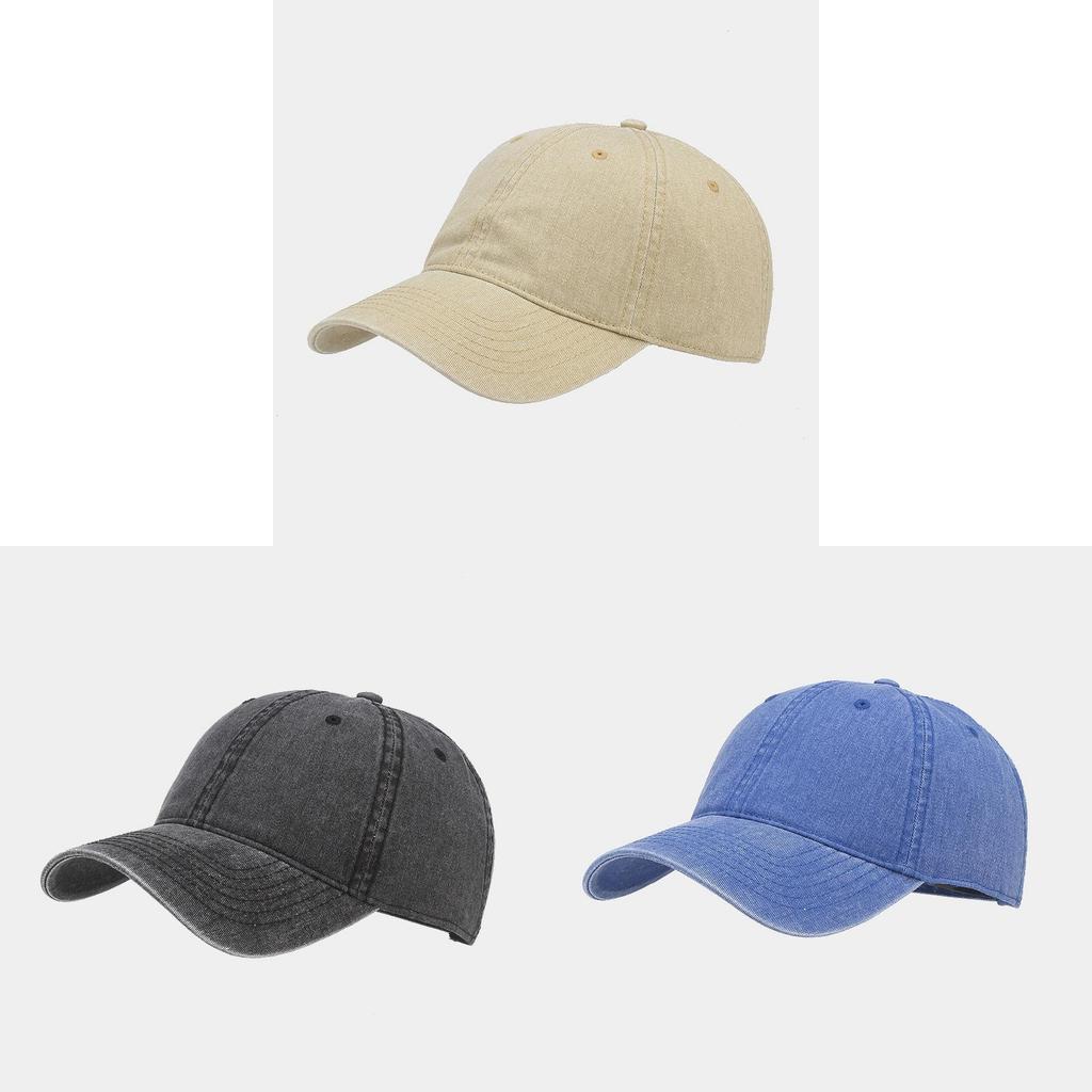 Waterwash Baseball Cap For Men And Women Sun Protection Adjustable Cotton Outdoor Sun Hat