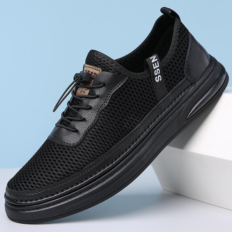 New men's shoes summer casual shoes one-pedal mesh breathable mesh fly-woven men's running sneakers