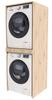 Wasmachine droger kast, ambachtelijk eiken, badkamer kolom, kast, plank, MK