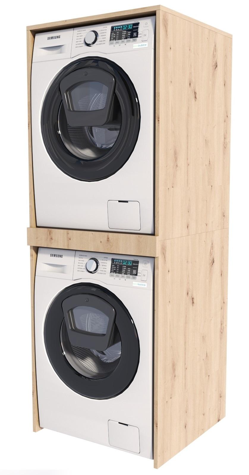 Washing machine dryer cabinet, artisan oak