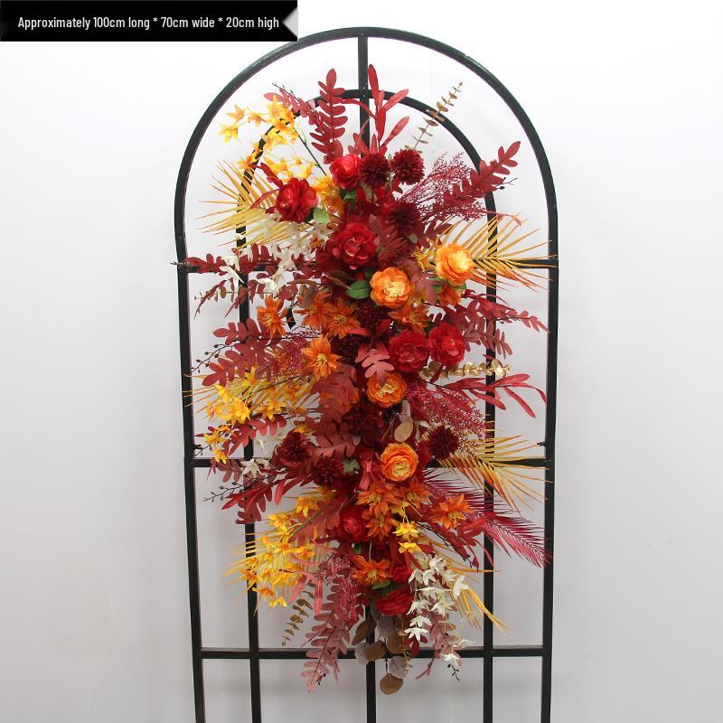 Blumen Kunstseide Blumenstreifen Set: Lange Hängegang-Anordnung & Hochzeitsaal-Dekor