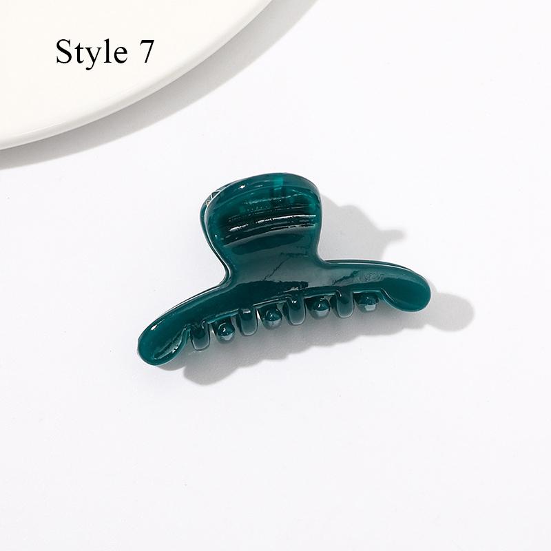 HFYJ Hollow Small Size 4cm Square Hair Claws Acrylic Jelly Color Hairpin Shark Crab Hair Clip Claw Hair Accessories for Women