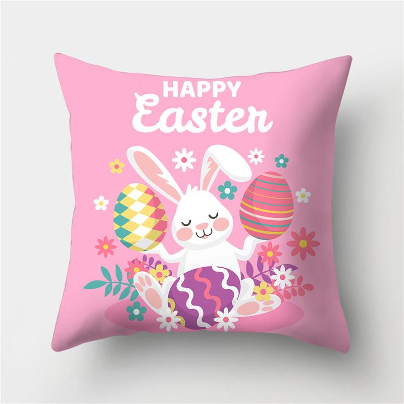 Easter Pillowcase Bunny Egg Rabbit Cus on Cover Happy Easter Decoration for Home Birthday Party Gifts for Kids