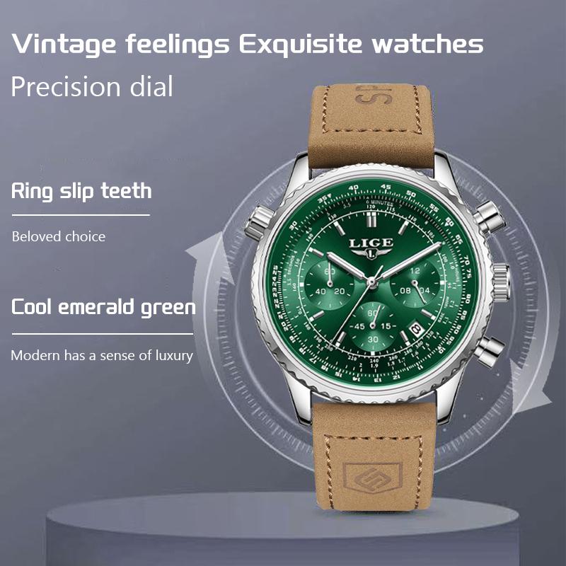 LIGE Marke Original Kreative Quarz Uhr Mode Persönlichkeit Sport Wasserdicht Zeitmessung Herrenuhr Männer Geschenk