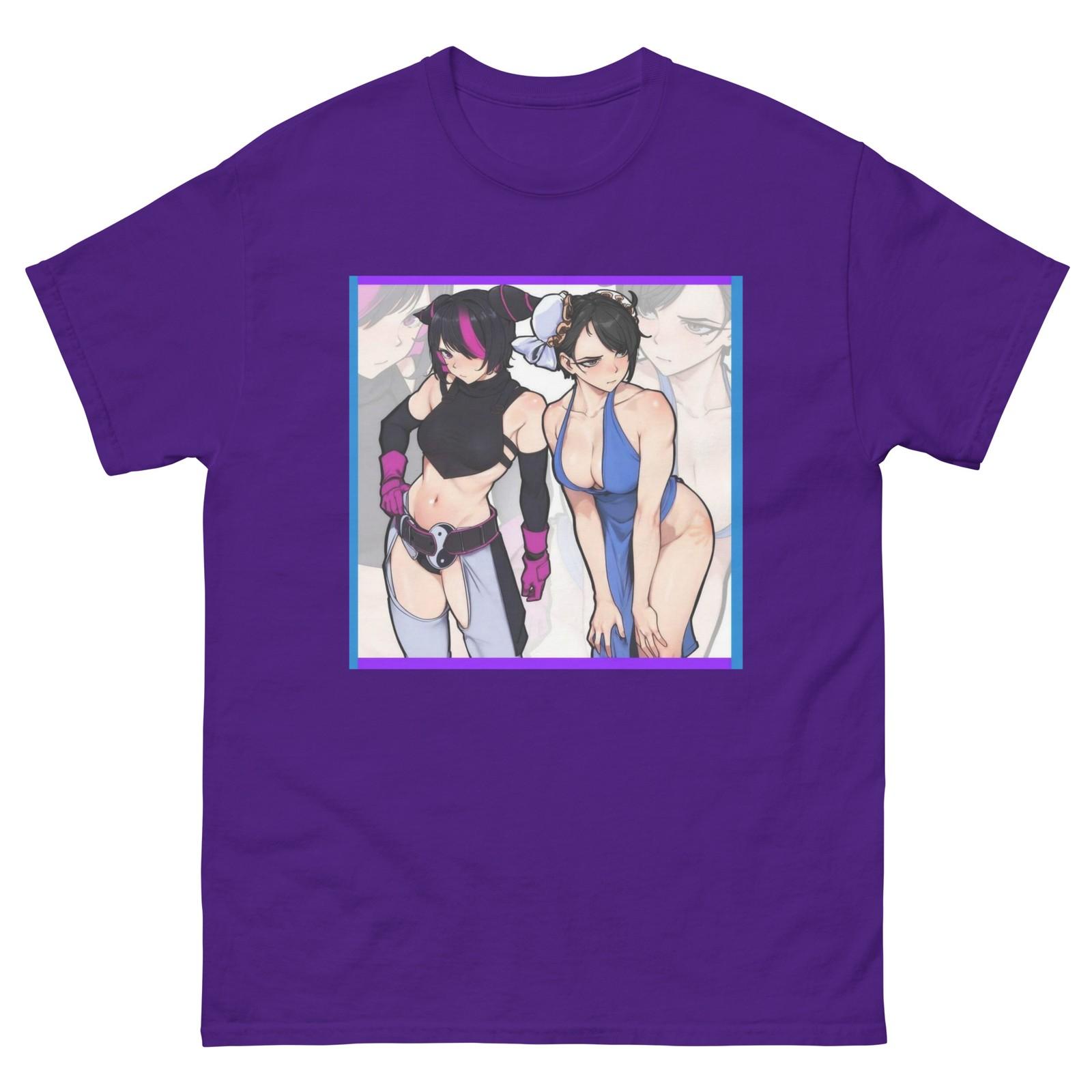 Unisex Chun-Li and Juri Han Tee, Custom Gamer Gear, Girl Street Fighters T-Shirt Mens Womens Tees Top 2XL