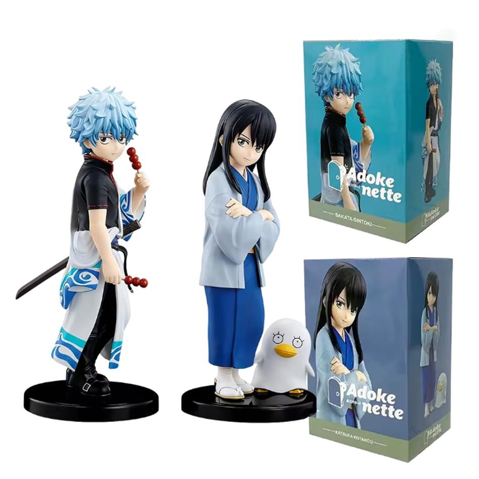Gintama Anime Figure Katsura Kotarou ,Teacher Series Sakata Gintoki Collection PVC Action Figures Model Toy Brithday Gifts