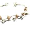 Les Trésors De Lily [P8461] - Designer Bracelet 'Love' Pink Gold Silver - 2 Rows - 7x6 Mm