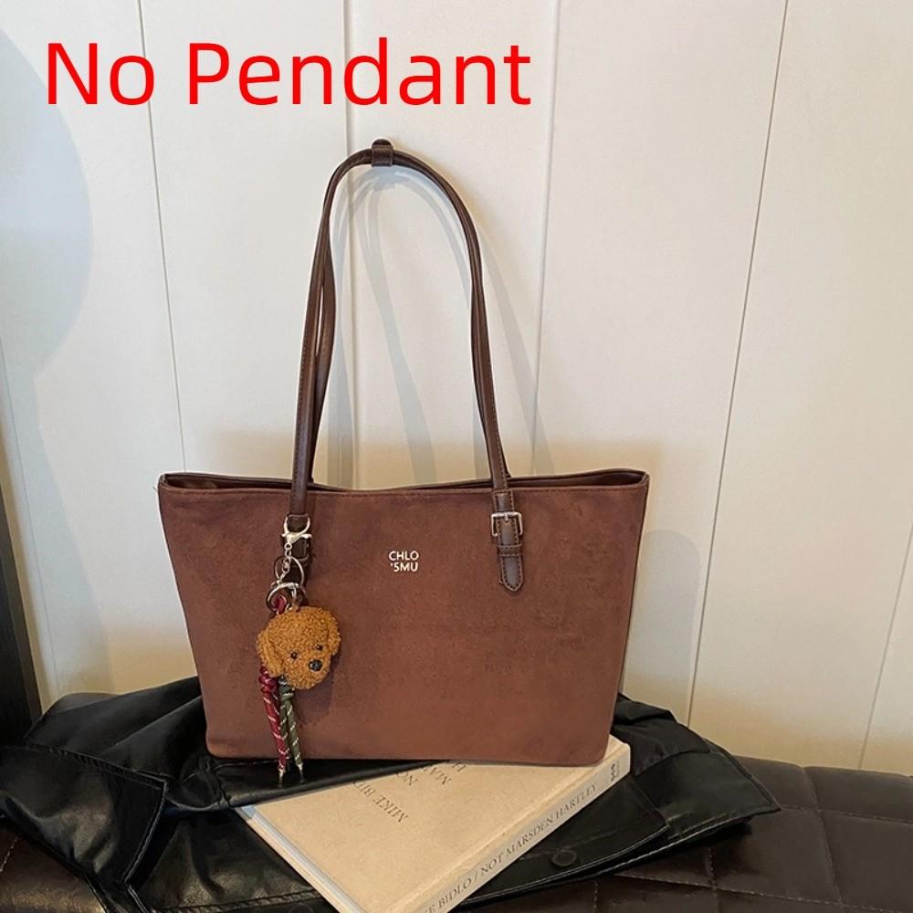 

Сумка-тоут из искусственной кожи, бархатная сумка на плечо из искусственной замши, портативная сумка-письмо подмышку, для путешествий кофейный