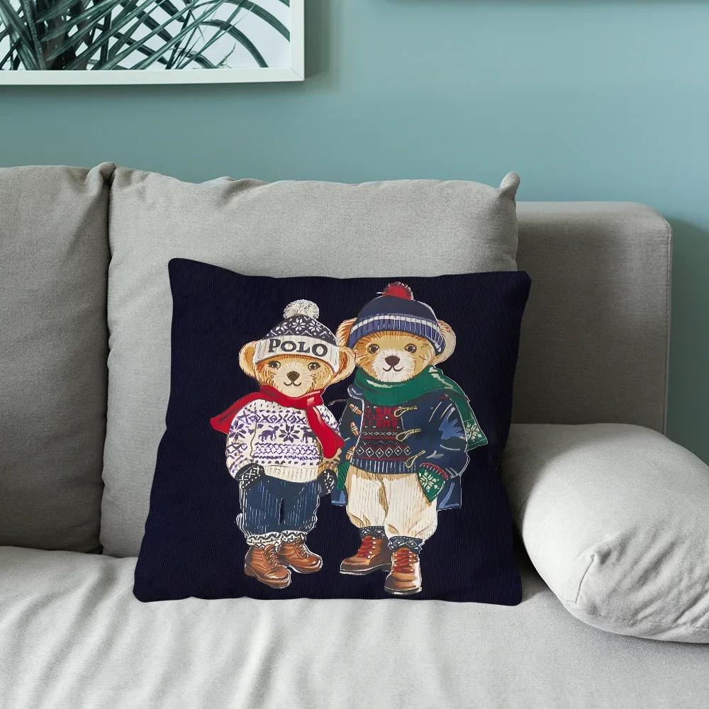 

cartoon Cool P-Polo B-BearS Pillow Case Pillow Case Soft Cushion Cases for Farmhouse Sofa Decor Home Decorations and Bedding SZT,(12) 66x66cm