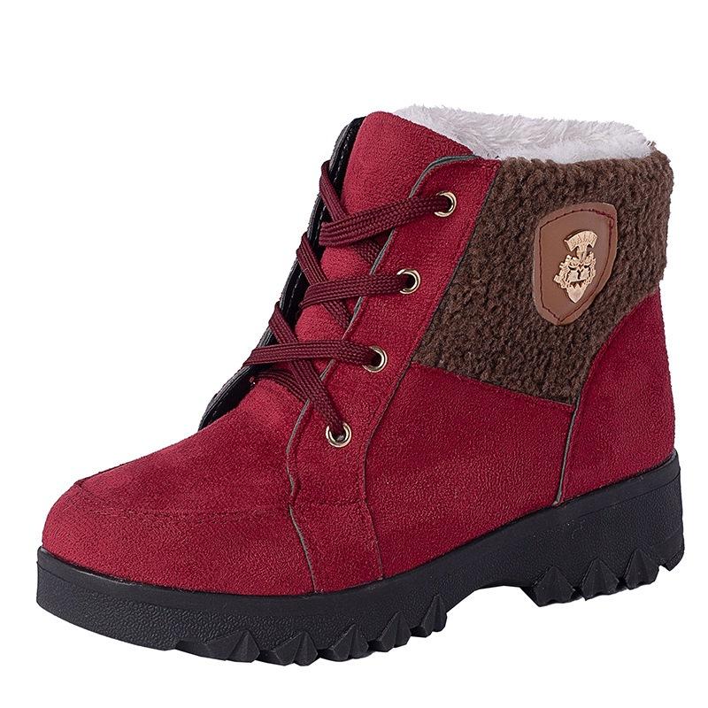 New Thickened Snow Boots Women's High-top Cotton Shoes 2025 Winter Warm Shoes Non-slip Middle-aged and Elderly Mother Cotton Shoes Women