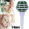 1/6Pcs 18cm Bridal Wedding Flower Decoration Bouquet Foam Holder Green DIY Floral Handle Base Bracket Supply Party Supplies