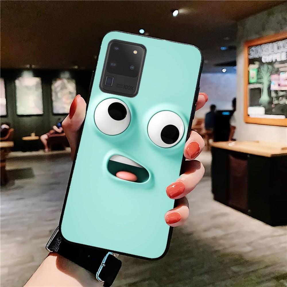 

3D Funny Face Phone Case For Samsung S 9 10 20 21 22 23 30 23 24 plus lite Ultra FE S10lite Fundas Samsung S23 ULTRA 5G