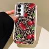 Růžový leopardí vzor dámský kryt na telefon pro Samsung Galaxy A55 A07 A17 A56 A36 A26 A16 A53 A06 A14 A24 A34 A54 A15 A25 A35 A12