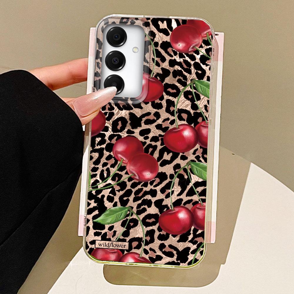 Růžový leopardí vzor dámský kryt na telefon pro Samsung Galaxy A55 A07 A17 A56 A36 A26 A16 A53 A06 A14 A24 A34 A54 A15 A25 A35 A12