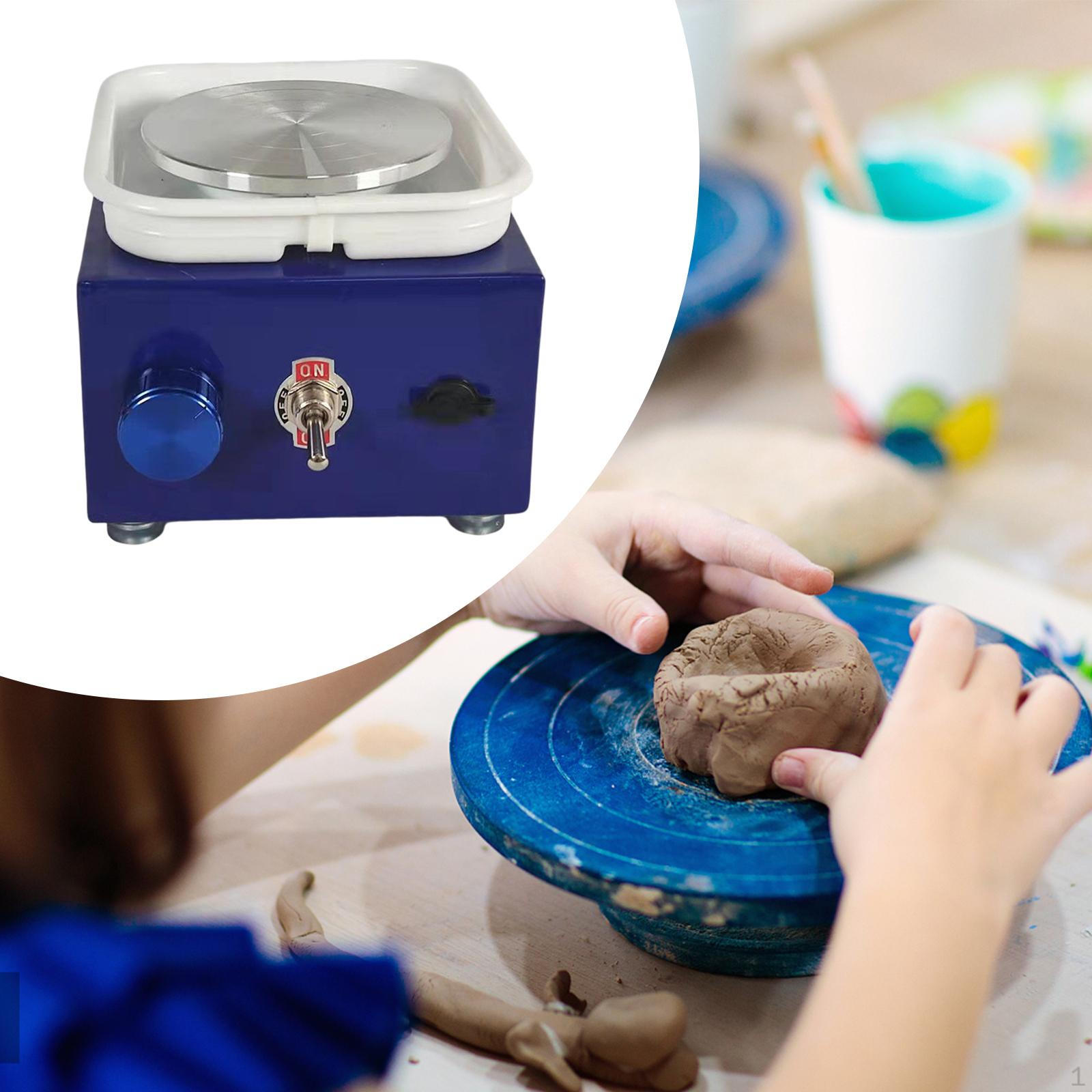 

Электрический гончарный круг, проигрыватель для детей, школьное обучение, домашнее использование, синий Grey