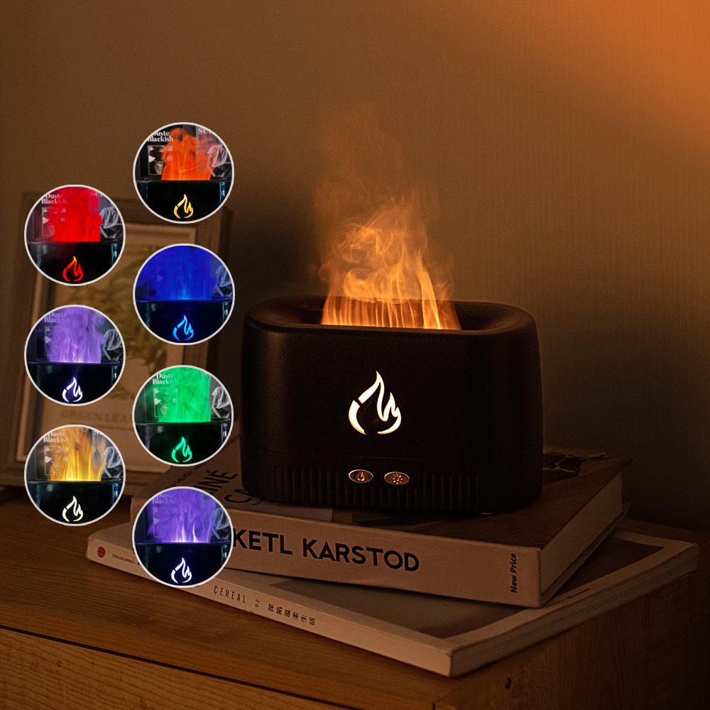 USB 3D Flame Aromatherapy Humidifier with Automatic Spray