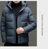 Men's 90% Goose Down Hooded Winter Jacket – Casual, Warm, Fashionable, Short Coat