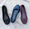 2023 Summer Women's Solid Color Waterproof Jelly Sandals - Thick-Soled, Shallow Mouth, Closed Toe