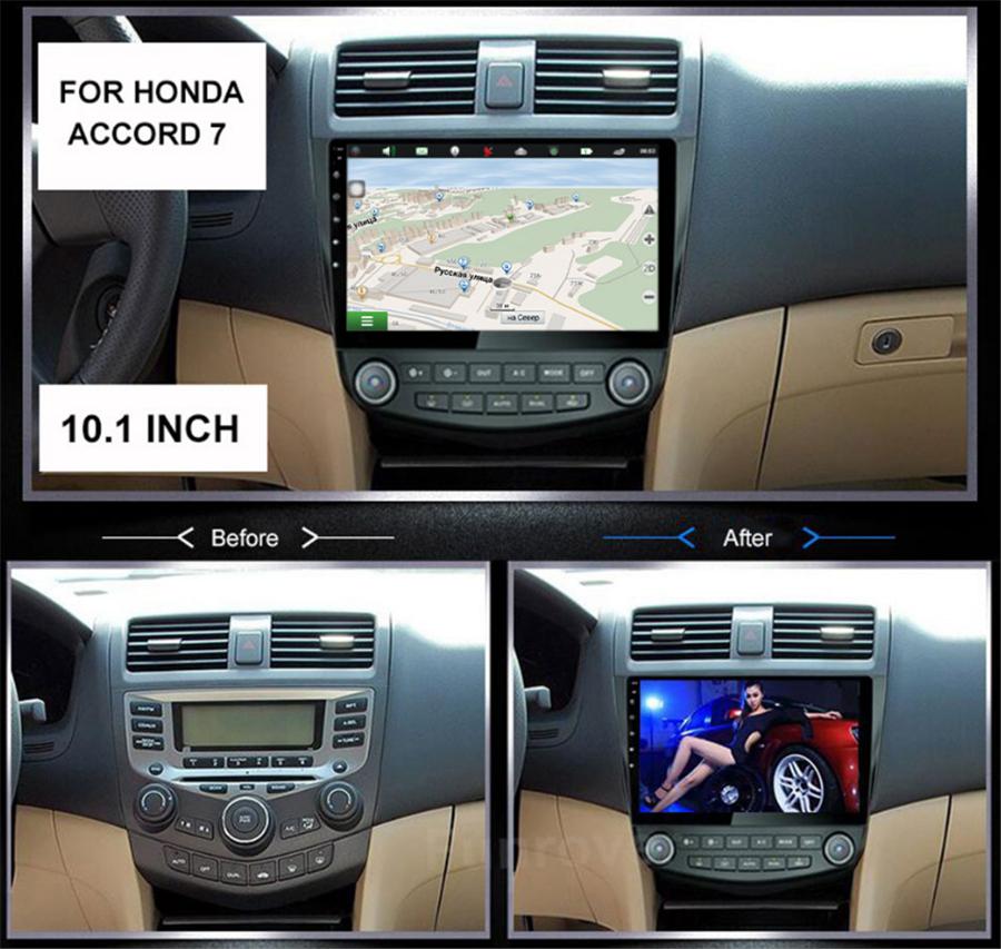 

2+16G Android 10.1 Quad-core Stereo Radio GPS Head Unit WiFi For 2003-07 Accord