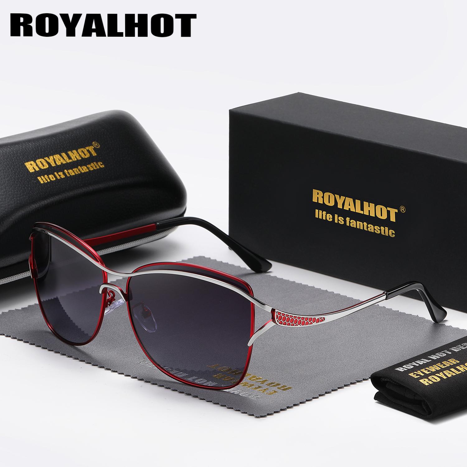 

RoyalHot женские и мужские поляризационные солнцезащитные очки в овальной оправе из сплава, солнцезащитные очки для вождения, оттенки Óculos masculino Male красный