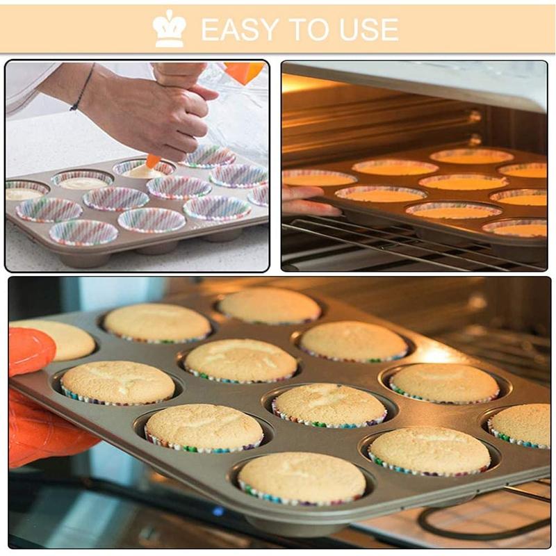 AD23-Cupcake Cases 600 Pieces Cake Paper Wrapper 6 Styles Baking Cup For Muffin Dessert Wedding Party Birthday