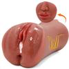 Masturbatori maschili realistici Giocattoli sessuali per adulti Tascabile Pussy con 3D Realistico Testurizzato Stretto Ano Bocca Reale Pene Formazione Sesso Orale Bambola Stroker