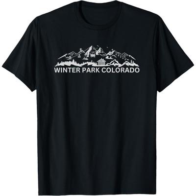 Winter Park Colorado Ski Resort Mountain Silhouette T-Shirt