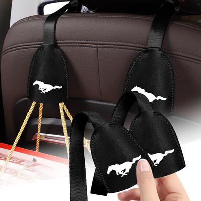 1/2 Stück Leder Auto Sitzlehnenhaken Tragbarer Hängebeutelständer Für Mustang F10 Zapatillas Miniatura Gt Shelby 2005 2015 Frau 2012 Kuga