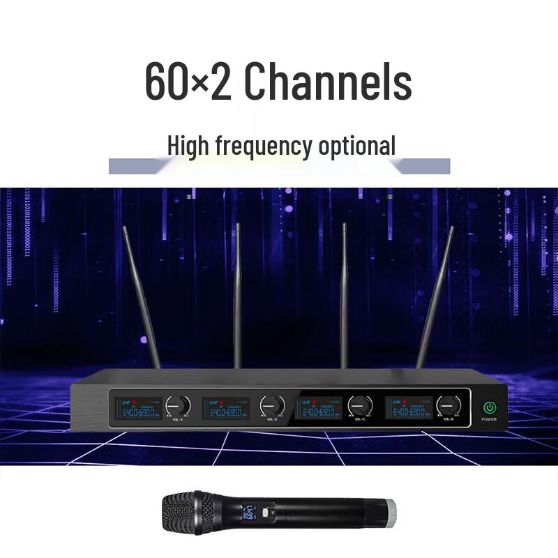 Runpu RP-WX8004S One-to-Four Wireless Handheld Microphone System (CN version)