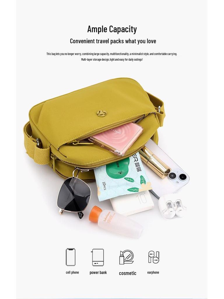 Einfache lässige Umhängetasche im koreanischen Stil - Vielseitige Street-Schultertasche in Unifarbe