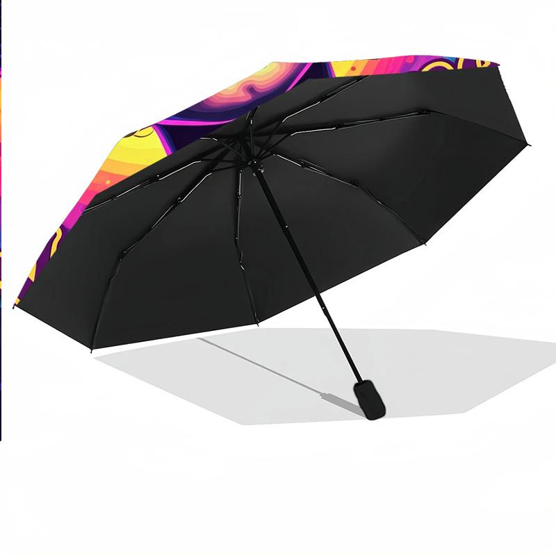 Custom Text Automatic 8 Bone Umbrella, Portable Sun Rain Protection UmbrellaBride of Frankenstein