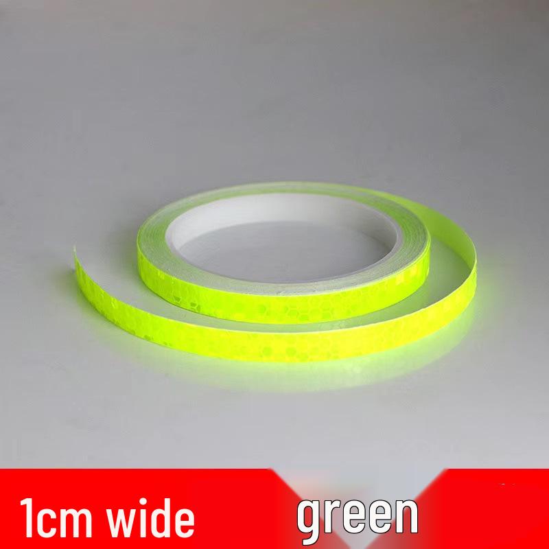 1cm Reflective Sticker for Bicycles, Cars, & Helmets - Luminous Warning Strip