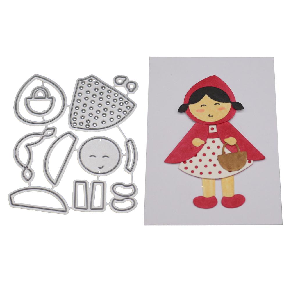 Little Girl Frame Metal Silvery Stencil Embossing Cutting Dies For Diy Scrapbooking Paper Album Cards Making