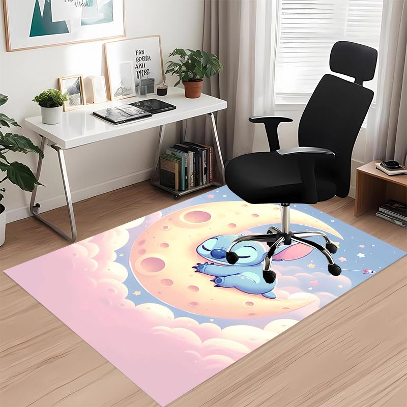 Stitch Printed Carpet, for Office Chair Living Room Bedroom Kitchen Room Decor Gifts.