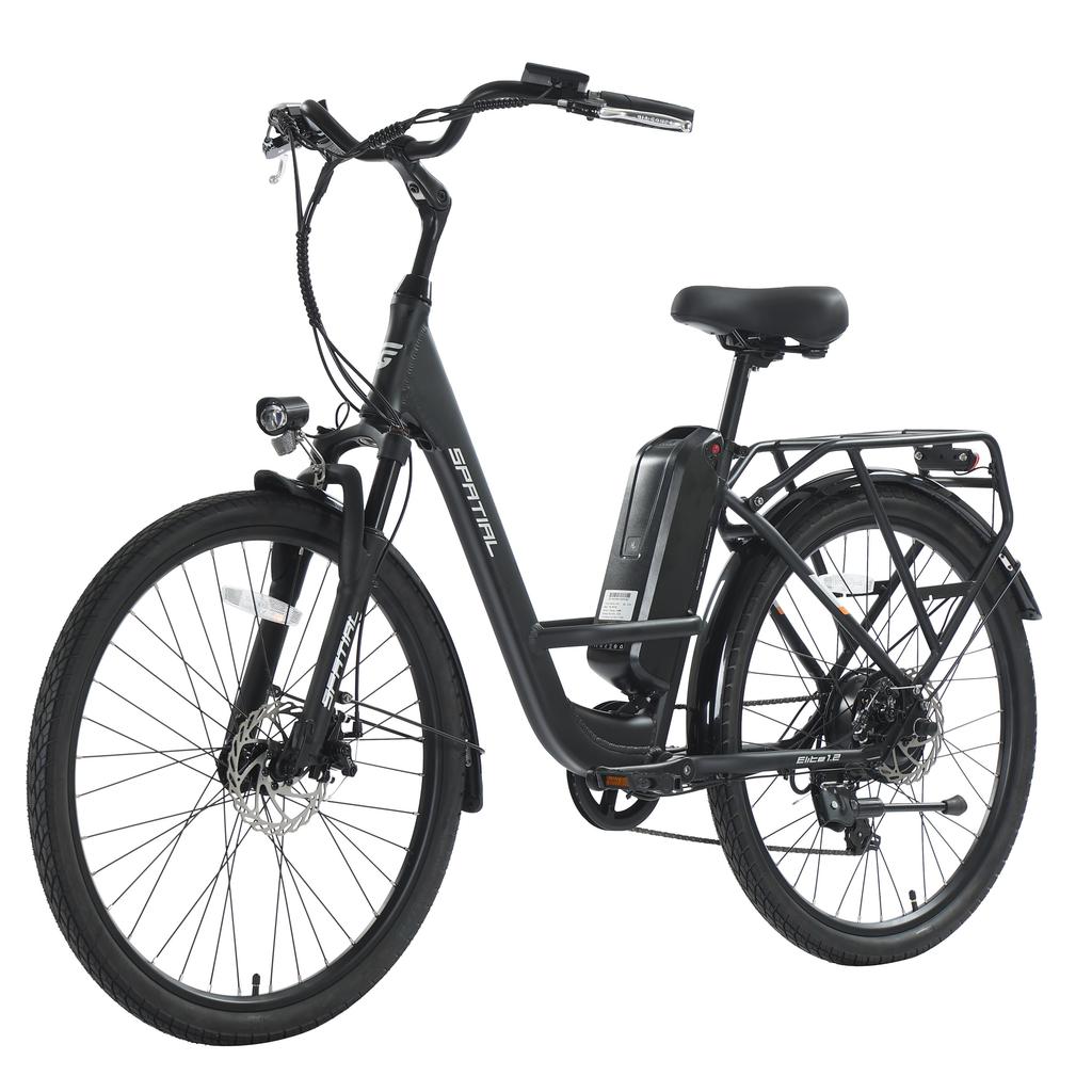 SPATIAL Elite Dames Multi-Terrain Elektrische Fiets Met Kinderzitje 250W Motor 36V13AH Batterij 26 Inch Wegbanden Elektrische Fiets Buiten Rijden E-Bike