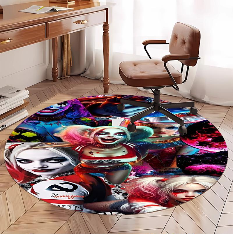 Superhero Pattern Round Rug, Indoor/Outdoor Mat, for Picnic, Gameroom, Bedroom, Office, Living Room, Home Decor Carpet, Birthday Gift