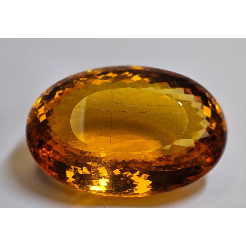 Natural Orange Topaz Oval Cut 899.95 Ct Excellent Certified Loose Gemstone