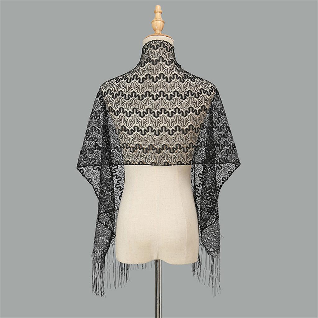 Delicate Laces Shawl Beach Vacation Shawl Versatiles Laces Elegant Women Shawl for Evening Parties and Celebrations
