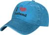 I Love Thailand Baseball Cap for Unisex Women Adjustable Vintage Cowboy Hat Cotton Dad Hats
