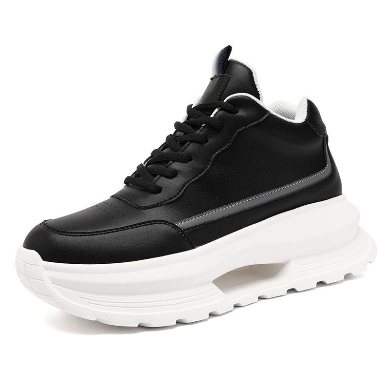 Invisible 8CM Height Boost Sports Dad Shoes - Thick Sole White Retro Casual Men s Sneakers 40