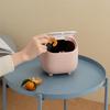 Mini Trash Can with Lid, Cute Ninja Desktop Trash Cans, Small Trash Can Office Plastic Garbage Can for Bathroom Vanity, Desktop,