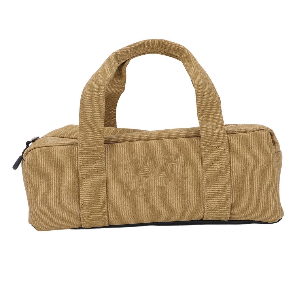 Tent Stake Storage Bag Canvas Portable Handheld Large Capacity Peg Nail Utility Bag for Camping Hiking