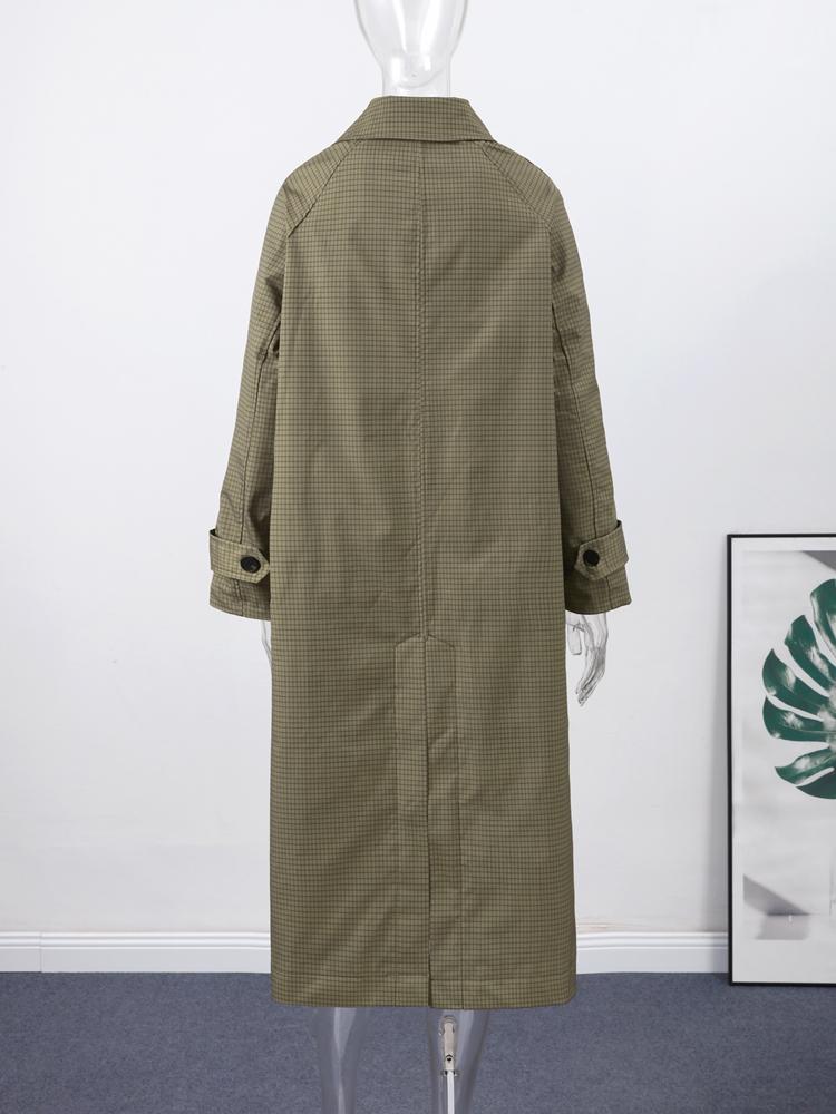 Damen V-förmiger Übersetzungs-Langarm-Einreiher-Mantel