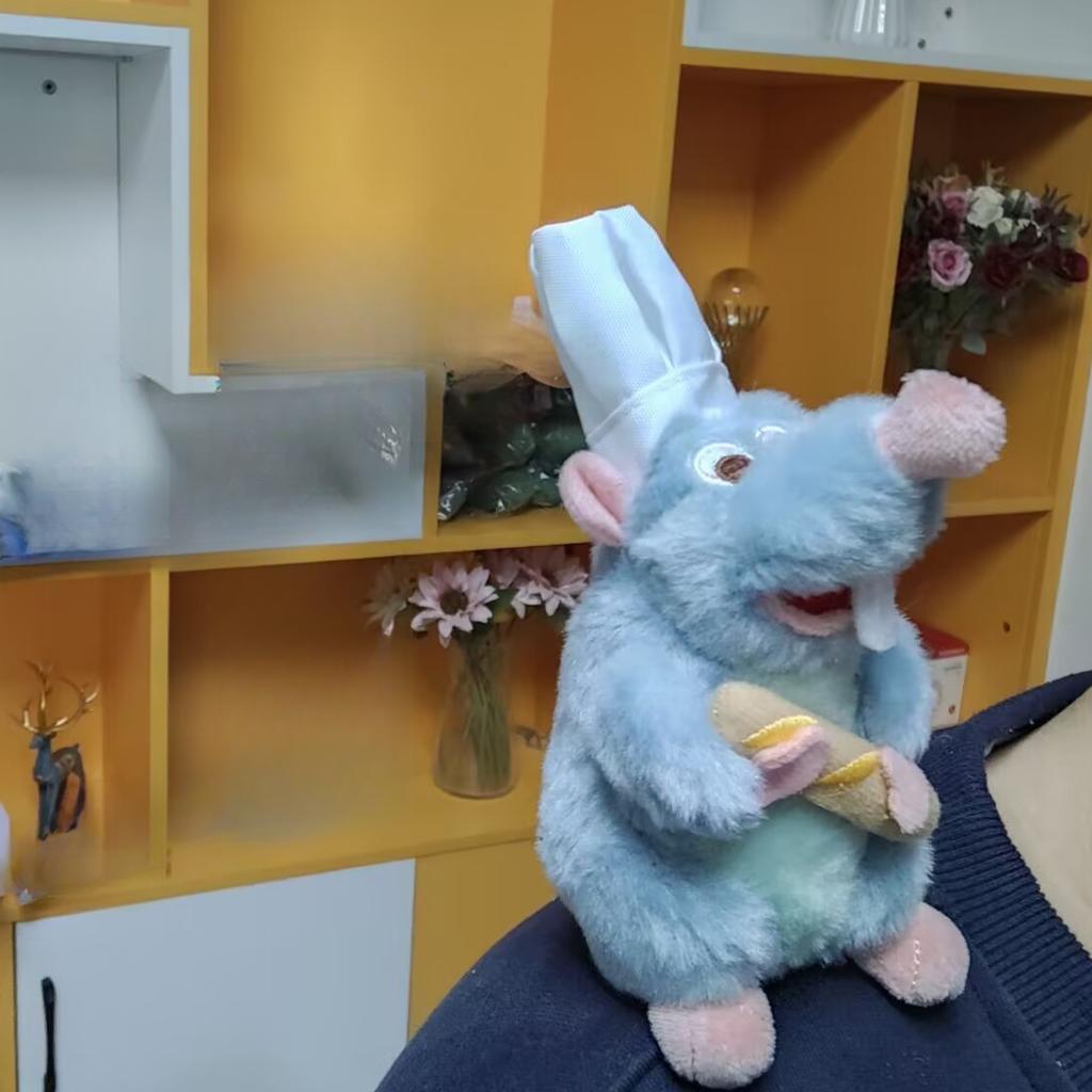 Kawaii  Store Ratatouille Chef Remy Magnetic Shoulder Plush Toy Gifts Cute Plush Stuff Toys For Friends Birthday Gifts