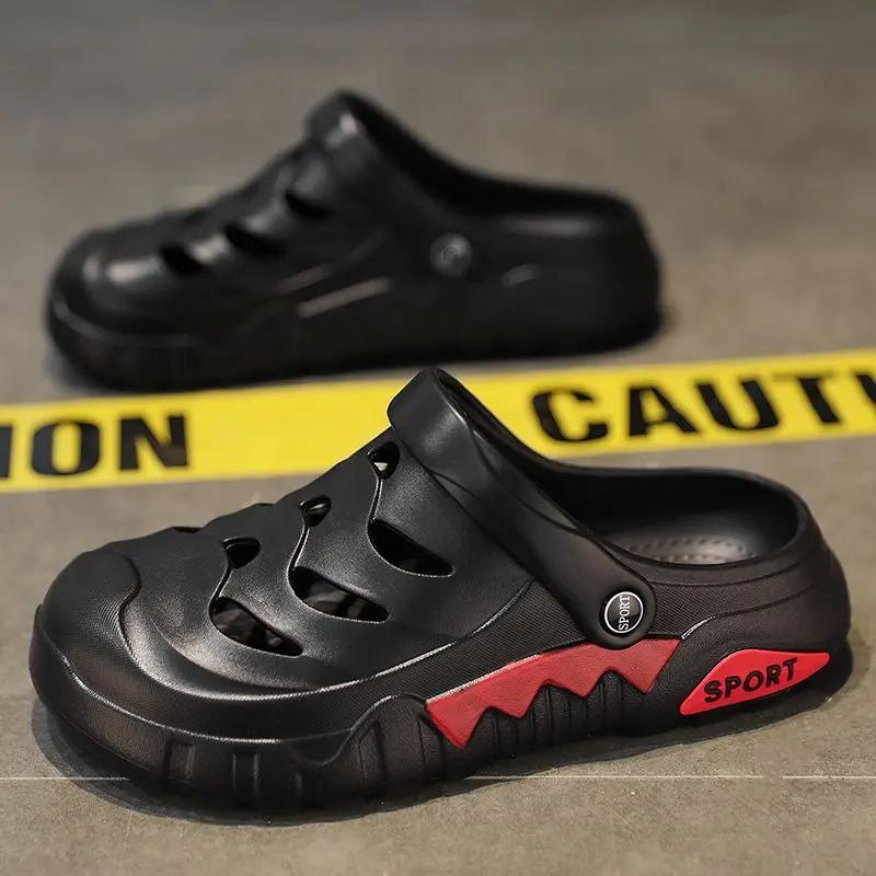Fashion Hole Shoes Outdoor Platform Designer Luxury Original Pvc Slippers for Men Fun Clappers 2025 Mascullino Fashion Trend Sandals Man