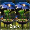 2 STÜCKE/3 STÜCKE Outdoor Eisen wasserdichte Statue Licht Simulation Tier Solarleuchte mit Biene und Flamingo Frosch und Kolibri Futterspender Funktion, Dekoration