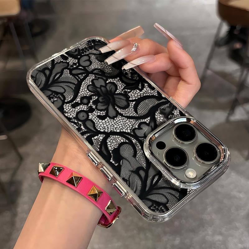 Handyhülle Für Google Pixel 10 9 8 7 8A 9A XL Pro 4G 5G Transparent Weiches Silikon TPU Rückseite Luxuriös Sexy Spitze Muster