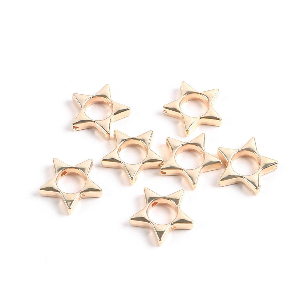 Ccb Gold Electroplated Cat Head Star Love Flower Square Spacer Beads Diy Necklace Bracelet Earrings Jewelry Accessories