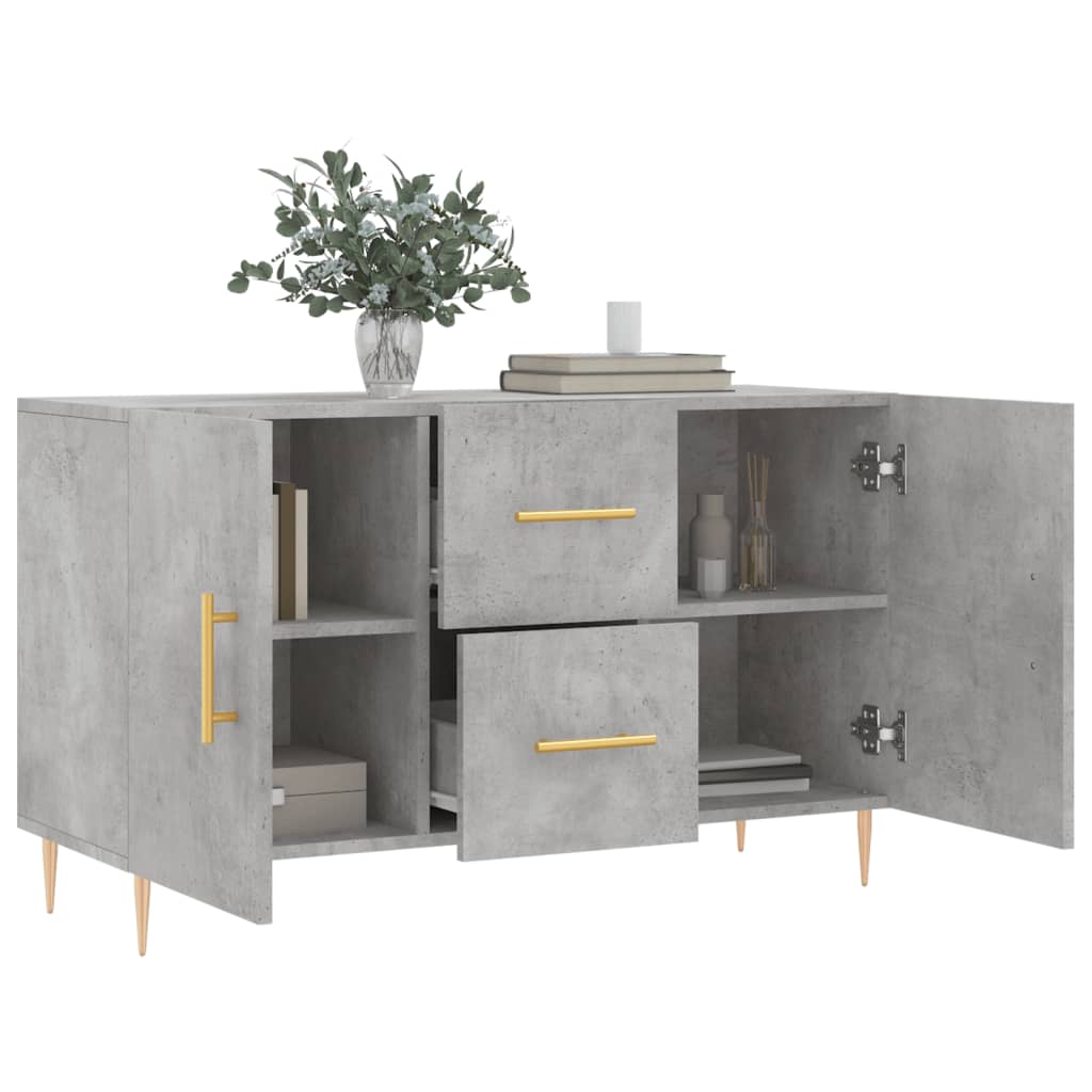 Vidaxl Komoda, Szarość Betonu, 100X36X60 Cm, Materiał Drewnopochodny