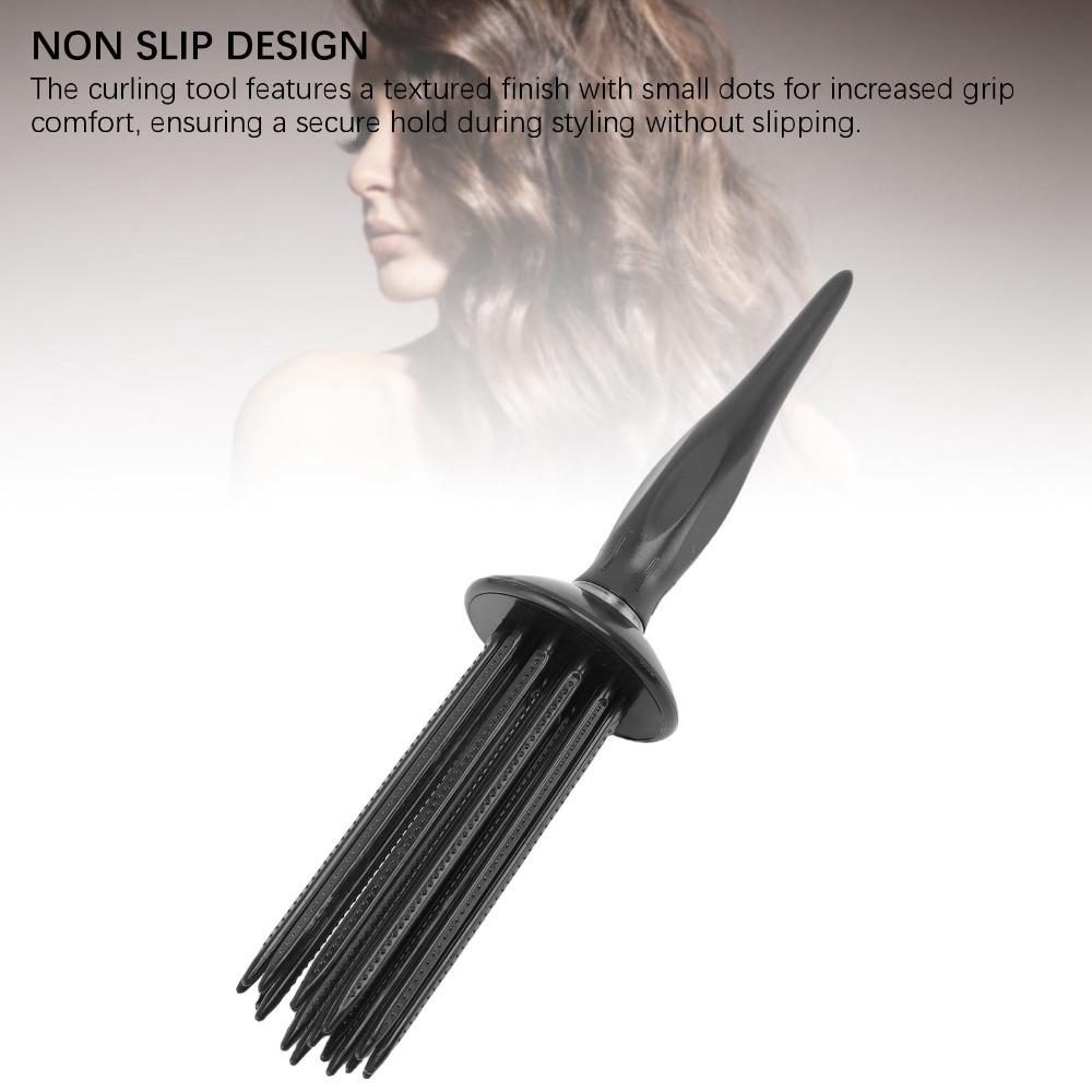 2pcs Textured Grip Curl Defining Brush Professional Voluminous Hair Comb Travel Styling